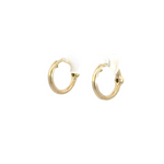 Load image into Gallery viewer, HP400760Y. 14K Solid Gold Diamond Huggies Earrings