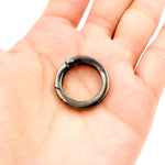 Load image into Gallery viewer, 505BR. 23mm Black Rhodium Silver Round Clasp