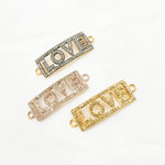 Load image into Gallery viewer, DC592. Diamond & Sterling Silver Rectangle Love Connector