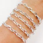 Load image into Gallery viewer, Y75SS. Sterling Silver Diamond Cut Marina Chain