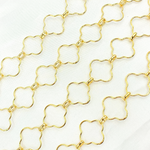Load image into Gallery viewer, V158GP. Gold Plated 925 Sterling Silver Clover Link Chain