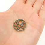 Load image into Gallery viewer, DC585. Diamond Silver Round Love Pendant
