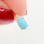 Load image into Gallery viewer, Gold Diamond and Turquoise Dangle Earrings