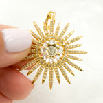 Load image into Gallery viewer, DP374. Diamond Silver Sun Pendant