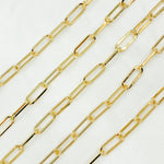 Load image into Gallery viewer, Gold Plated 925 Sterling Silver Flat Paperclip Chain