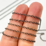 Load image into Gallery viewer, Black Rhodium Sterling Silver Smooth Oval Link Chain
