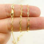 Load image into Gallery viewer, 14K Solid Gold Diamond Cut Marina Link Chain