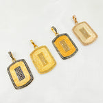 Load image into Gallery viewer, DP148. Diamond & Sterling Silver Rectangle Pendant