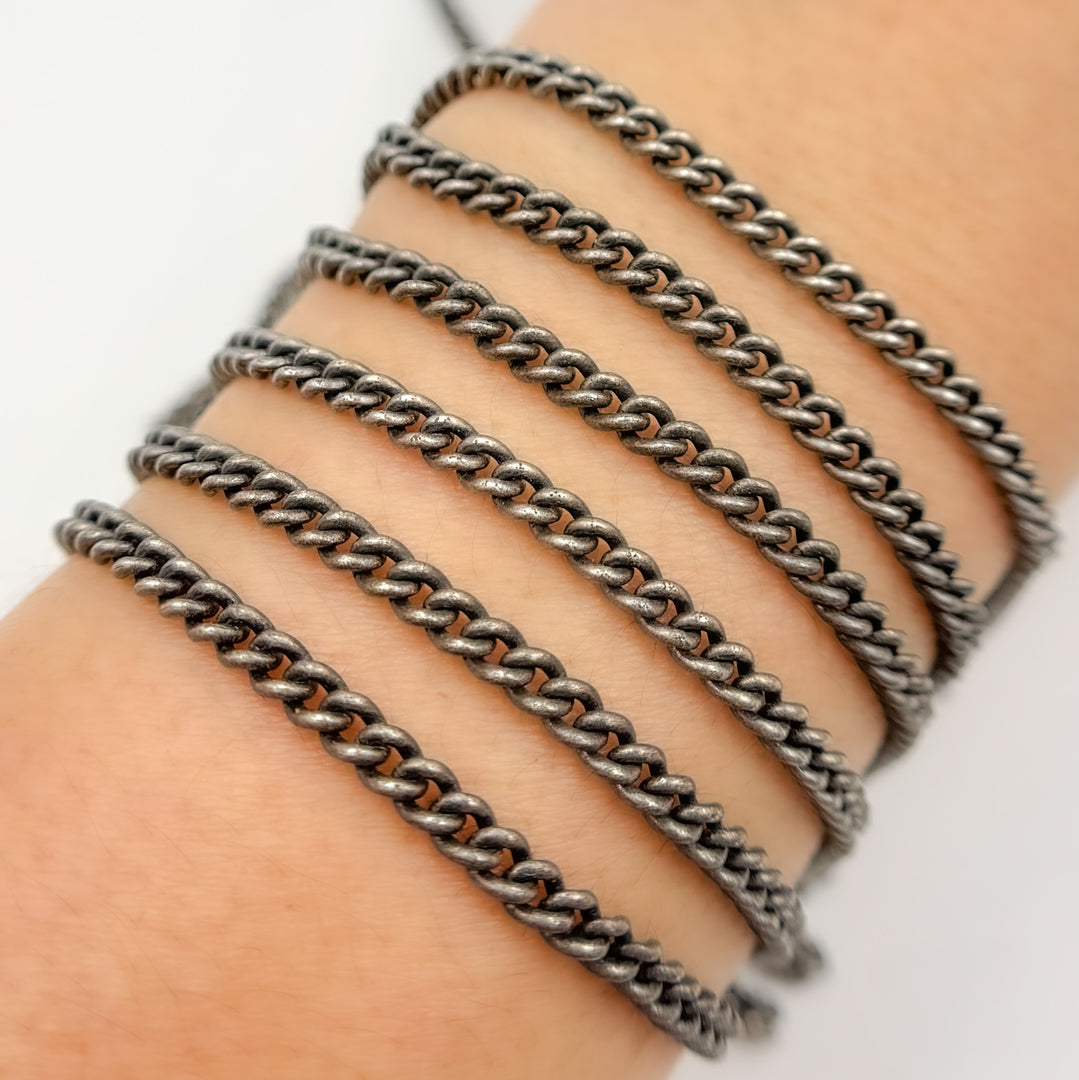 Oxidized Curb Chain