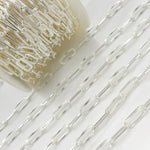 Load image into Gallery viewer, Shop Now Sterling Silver Flat Textured Paperclip Chain