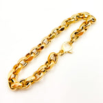 Load image into Gallery viewer, Buy 14K Solid Gold Hollow Flat Cable Link Bracelet