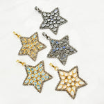 Load image into Gallery viewer, DSP030. Diamond Silver Star Gemstone Pendant