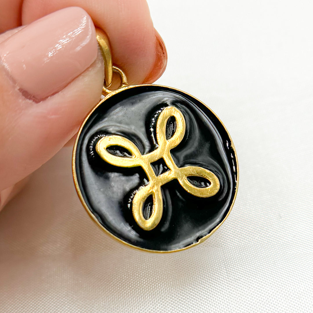 Shop Silver Round Enamel Pendants