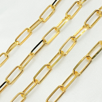Load image into Gallery viewer, Gold Plated Sterling Silver Diamond Cut Paperclip Chains