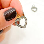 Load image into Gallery viewer, DC877. Diamond Sterling Silver Heart Charm