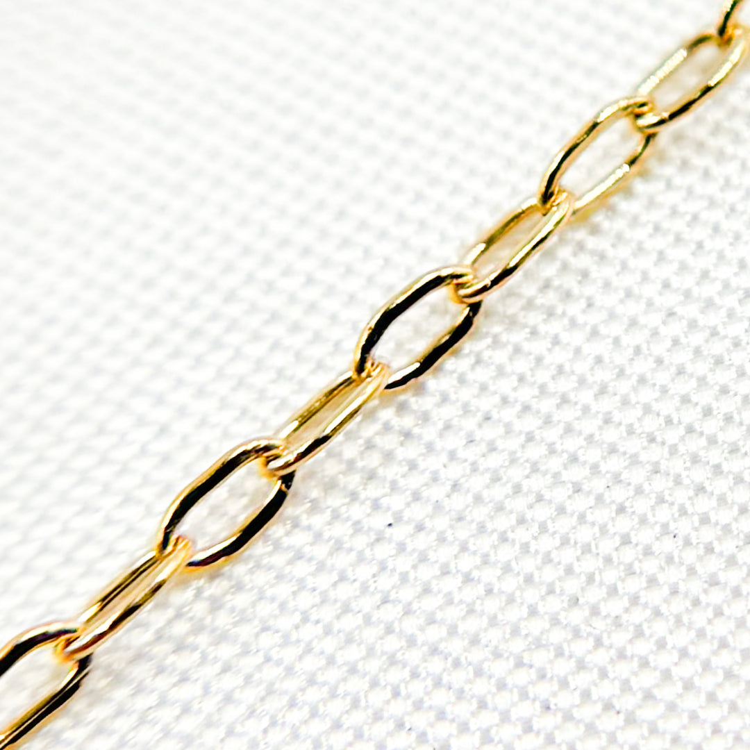 1218DFGF. 14K Gold Filled Flat Paperclip Chain