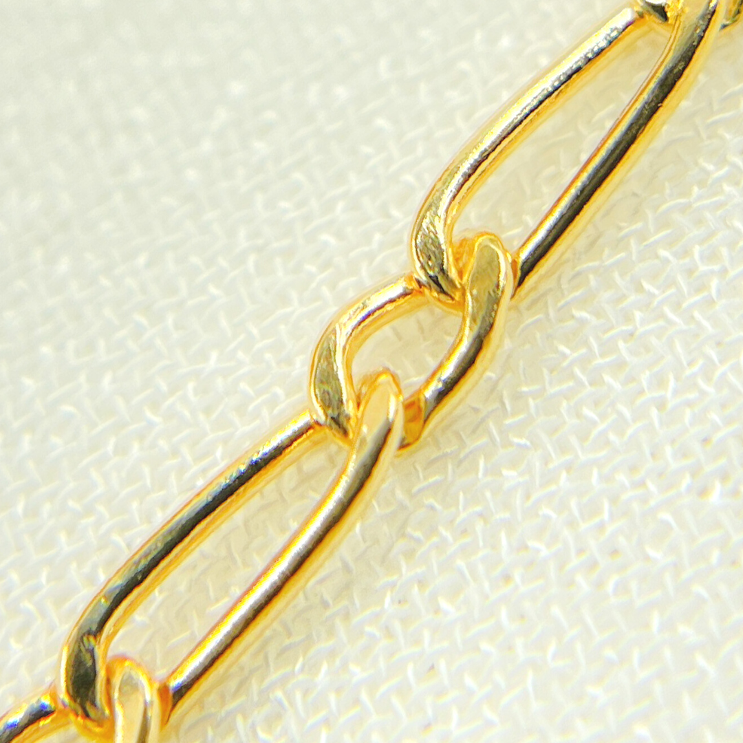 2411CHRGF. 14K Gold Filled Flat Oval & Round Link Curb Chain