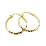 Load image into Gallery viewer, 14K Gold Diamond Cut Hoop Earrings