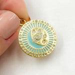 Load image into Gallery viewer, Silver Round Fancy Enamel Pendant