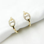 Load image into Gallery viewer, HP402126. 14K Solid Yellow Gold Diamond Hoop Earring