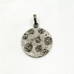 Load image into Gallery viewer, DP260. Diamond Sterling Silver Round Pendant