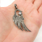 Load image into Gallery viewer, Silver Wing Pendant with Gemstones