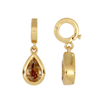 Load image into Gallery viewer, CMG00347C. 14K Solid Gold Drop-Shaped Cushion Cut Diamond Charm