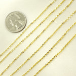 Load image into Gallery viewer, 14K Solid Gold Diamond Cut Cable Link Unfinished Chain