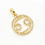Load image into Gallery viewer, DC329. Diamond Sterling Silver Round Cancer Zodiac Pendant