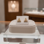 Load image into Gallery viewer, GDT01.14k Solid Yellow Gold Diamond Flower Studs