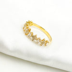 Load image into Gallery viewer, 14K Solid Yellow Gold Diamond Flower and Baguette Ring.