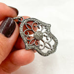 Load image into Gallery viewer, DP295. Diamond & Sterling Silver Hamsa Pendant