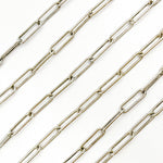 Load image into Gallery viewer, 4002OX. Oxidized Sterling Silver Smooth Paperclip Chain