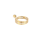 Load image into Gallery viewer, 14K Solid Yellow Gold Diamond Sprial Ring.