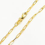 Load image into Gallery viewer, 050FVACLL3 Bracelet. 14k Solid Gold Flat Paperclip Bracelet