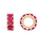 Load image into Gallery viewer, CMZ00139. 14K Solid Gold Baguette Shape Natural Gemstone Slider