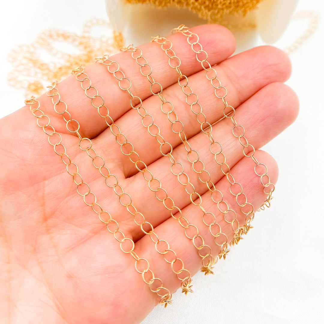 678TWGF. 14K Gold Filled Twisted Round Link Chain