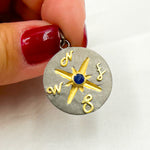 Load image into Gallery viewer, DSP078. Sterling Silver & Gemstone Compass Pendant