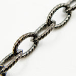 Load image into Gallery viewer, Rhodium Sterling Silver Twisted Oval Link Chain