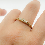 Load image into Gallery viewer, 14K Solid Gold Diamond Ring.