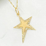 Load image into Gallery viewer, 14K Solid Gold Diamonds Star Charm. GDP45