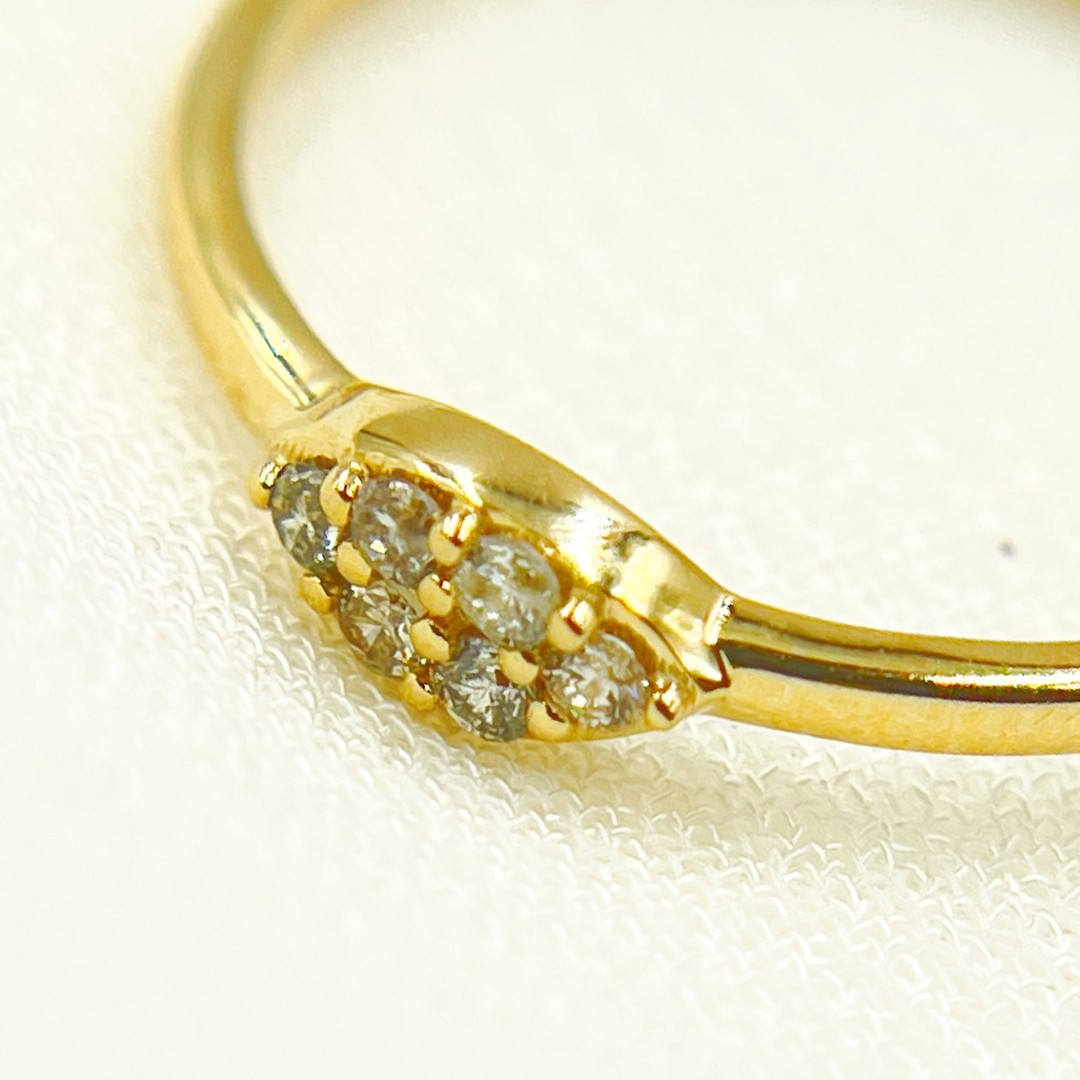 14K Solid Gold Diamond Evil Eye Ring. ZGG685