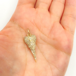 Load image into Gallery viewer, 14K Solid Gold Heart Pendant with Diamonds. KG72