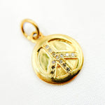 Load image into Gallery viewer, Diamond Sterling Silver Round Peace Charms