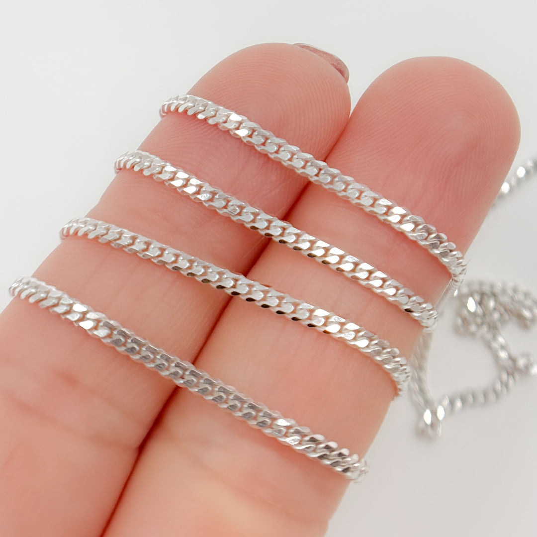 Buy Sterling Silver 2mm Flat Curb Chain