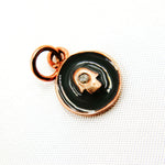 Load image into Gallery viewer, Shop Now Diamond Sterling Silver Round Hamsa Enamel Charm