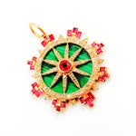 Load image into Gallery viewer, Gold Round Star Pendant