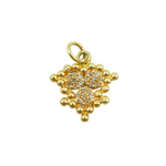 Load image into Gallery viewer, 14K Solid Gold with Diamonds Organic Shape Charm. KG12
