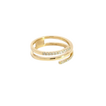 Load image into Gallery viewer, 14K Solid Gold Diamond Wrap Ring.