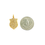 Load image into Gallery viewer, GDP93. 14K Solid Gold Shield Charms with Diamonds